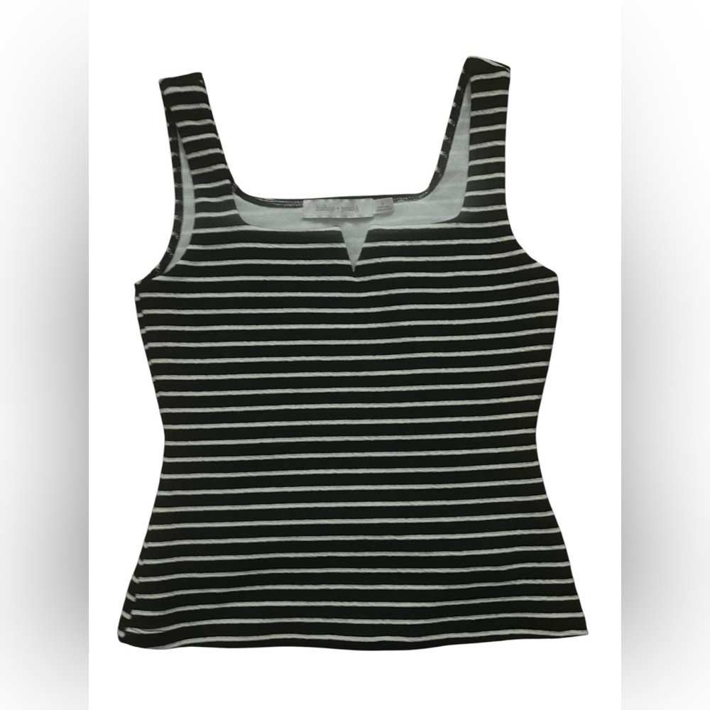 Bishop & Young 
Size Small 
NWOT 
Black & White stripe top